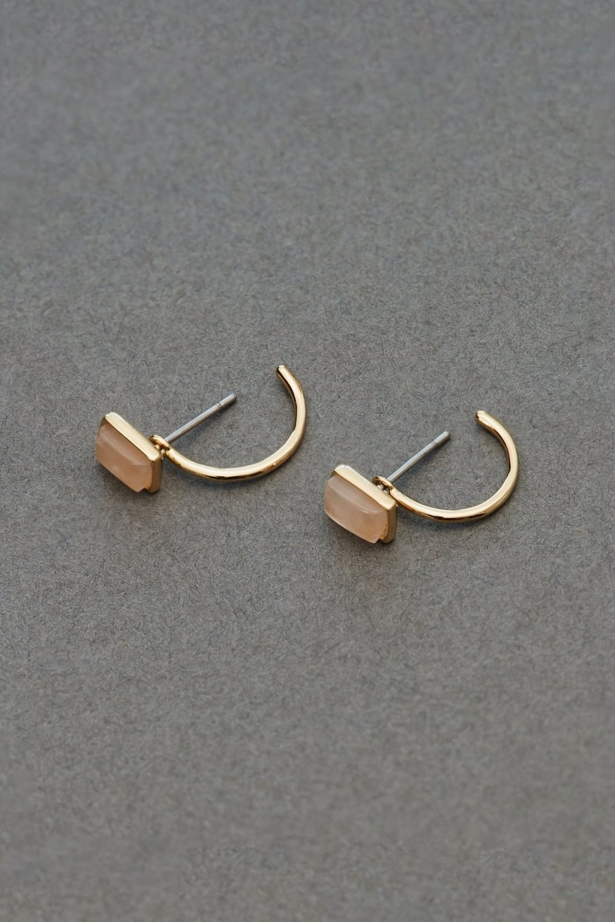 semi stone earring